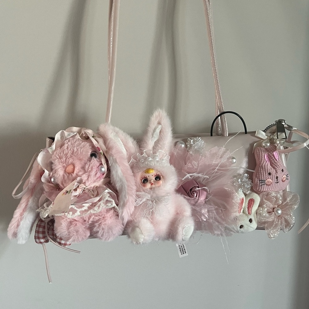 Pink Floral Easter Shoulder Bag